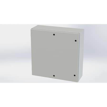 Saginaw Control & Engineering 1/4 Turn Latch Electrical Enclosures, 36 in H, 12 in D, 36 in W, NEMA 3R, 4, 12, 13, Carbon Steel SCE-36EL3612LPLG